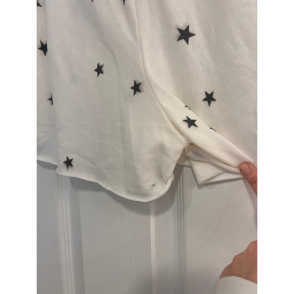 ENTI Womens Cream Star Print Lounge Sleep Shorts Size Small Drawstring Waist - Picture 4 of 7